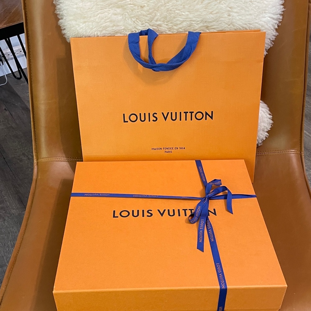 Louis Vuitton Box and shopping bag- Authentic